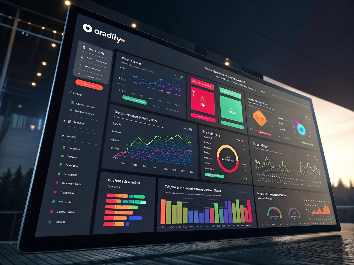 A visually appealing image showcasing the CRATILYS platform interface with various data analytics dashboards and integration points, emphasizing its user-friendly design and powerful capabilities.